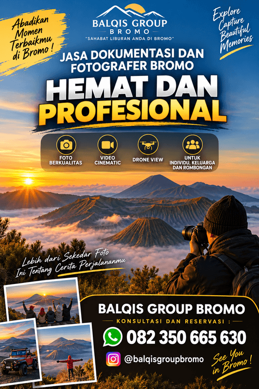 Jasa Dokumentasi Bromo - Sewa Fotografer Sunrise & Jeep Gunung Bromo 1 Jasa fotografi dan dokumentasi Gunung Bromo Balqis Group Bromo