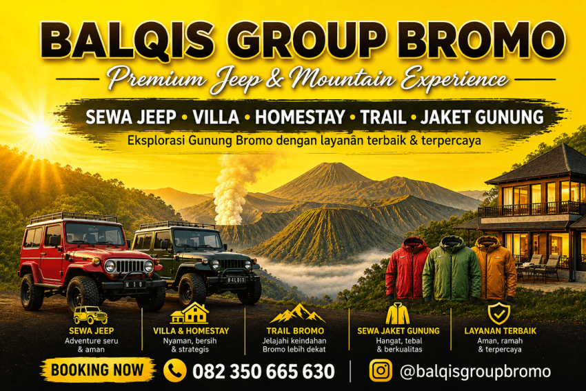 Paket wisata Bromo Balqis Group untuk liburan ke Gunung Bromo